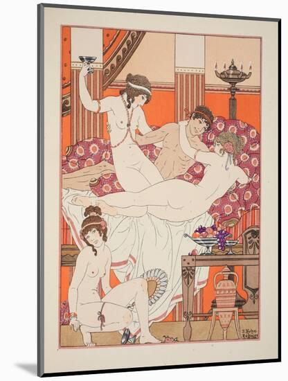 Excess of Wine and Women, Illustration from 'The Works of Hippocrates', 1934 (Colour Litho)-Joseph Kuhn-Regnier-Mounted Giclee Print