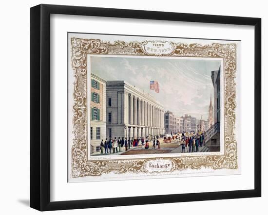 Exchange, New York City, Published 1850-C. Autenrieth-Framed Giclee Print