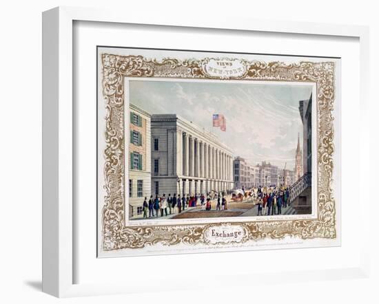 Exchange, New York City, Published 1850-C. Autenrieth-Framed Giclee Print