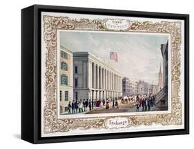 Exchange, New York City, Published 1850-C. Autenrieth-Framed Stretched Canvas