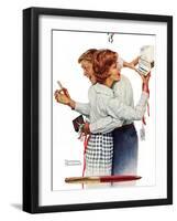 Exchanging gifts (or Fair Exchange)-Norman Rockwell-Framed Giclee Print