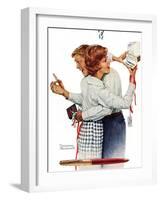 Exchanging gifts (or Fair Exchange)-Norman Rockwell-Framed Giclee Print