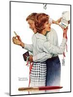 Exchanging gifts (or Fair Exchange)-Norman Rockwell-Mounted Giclee Print