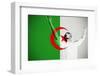 Excited Football Fan Cheering against Algeria National Flag-Wavebreak Media Ltd-Framed Photographic Print