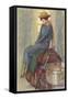 Excited Lady Traveler-null-Framed Stretched Canvas