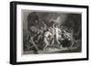 Excited Scottish Witches Dance to the Sound of Diabolical Bagpipes Before Flying off to the Sabbat-J.m. Wright-Framed Art Print