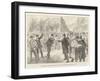 Excitement in the Streets of Berlin at the News of Prince Bismarck's Resignation-null-Framed Giclee Print