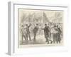 Excitement in the Streets of Berlin at the News of Prince Bismarck's Resignation-null-Framed Giclee Print