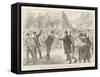 Excitement in the Streets of Berlin at the News of Prince Bismarck's Resignation-null-Framed Stretched Canvas