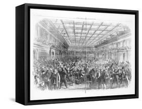 Exciting Scene in the House of Representatives, January 31st 1865-null-Framed Stretched Canvas
