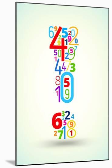 Exclamation Point, from Rainbow Colored Numbers Typography Vector Font-iunewind-Mounted Art Print