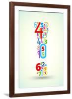 Exclamation Point, from Rainbow Colored Numbers Typography Vector Font-iunewind-Framed Art Print