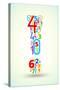 Exclamation Point, from Rainbow Colored Numbers Typography Vector Font-iunewind-Stretched Canvas