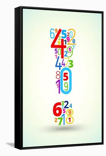 Exclamation Point, from Rainbow Colored Numbers Typography Vector Font-iunewind-Framed Stretched Canvas