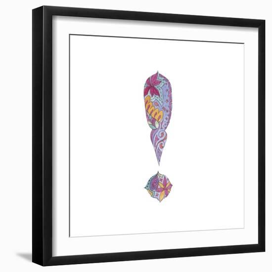 Exclamation-Green Girl-Framed Premium Giclee Print