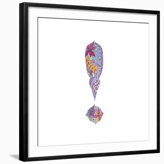 Exclamation-Green Girl-Framed Giclee Print