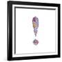 Exclamation-Green Girl-Framed Giclee Print