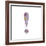 Exclamation-Green Girl-Framed Giclee Print