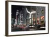 Exclusive Designer Shops at Night, Ginza Area, Chuo, Tokyo, Japan, Asia-Stuart Black-Framed Photographic Print