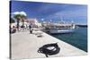 Excursion Boat at the Promenade at the Harbour of Porec, Istra, Croatia, Europe-Markus Lange-Stretched Canvas