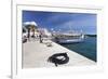 Excursion Boat at the Promenade at the Harbour of Porec, Istra, Croatia, Europe-Markus Lange-Framed Photographic Print