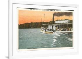 Excursion Boat, Lake Geneva, Wisconsin-null-Framed Premium Giclee Print