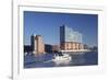 Excursion boat on Elbe River, Elbphilharmonie, HafenCity, Hamburg, Hanseatic City, Germany, Europe-Markus Lange-Framed Photographic Print