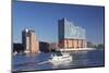 Excursion boat on Elbe River, Elbphilharmonie, HafenCity, Hamburg, Hanseatic City, Germany, Europe-Markus Lange-Mounted Photographic Print