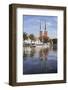 Excursion Boat on the River Trave and Cathedral-Markus Lange-Framed Photographic Print