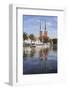 Excursion Boat on the River Trave and Cathedral-Markus Lange-Framed Photographic Print