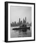 Excursion Party Tugboat with City Skyline in the Background-Lisa Larsen-Framed Photographic Print