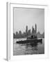 Excursion Party Tugboat with City Skyline in the Background-Lisa Larsen-Framed Photographic Print