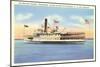 Excursion Steamer on Lake Champlain, Vermont-null-Mounted Art Print