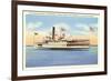 Excursion Steamer on Lake Champlain, Vermont-null-Framed Art Print