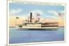 Excursion Steamer on Lake Champlain, Vermont-null-Mounted Art Print