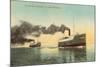 Excursion Steamers on Lake Michigan-null-Mounted Art Print