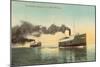 Excursion Steamers on Lake Michigan-null-Mounted Art Print