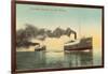 Excursion Steamers on Lake Michigan-null-Framed Art Print