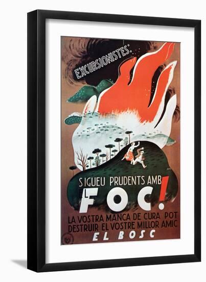 Excursionists - Be Careful of Fire-Mora-Framed Art Print