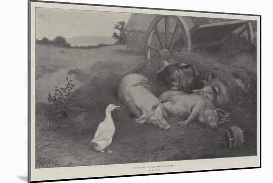 Excuse Me, You are Lying on My Nest-William Weekes-Mounted Giclee Print