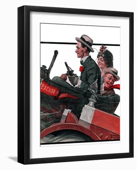 "Excuse My Dust", July 31,1920-Norman Rockwell-Framed Giclee Print