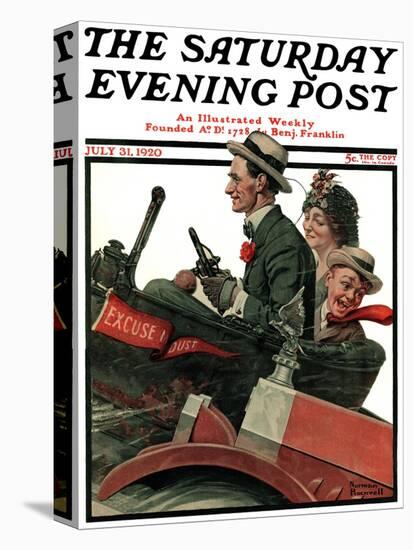 "Excuse My Dust" Saturday Evening Post Cover, July 31,1920-Norman Rockwell-Stretched Canvas