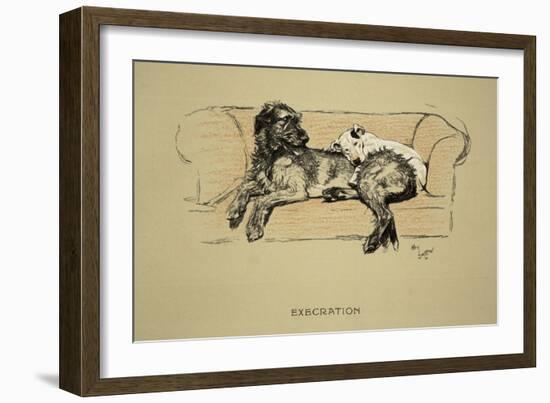 Execration, 1930, 1st Edition of Sleeping Partners-Cecil Aldin-Framed Giclee Print