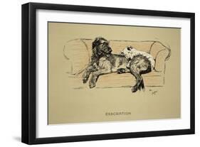 Execration, 1930, 1st Edition of Sleeping Partners-Cecil Aldin-Framed Giclee Print