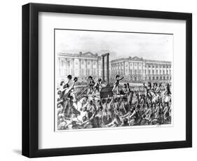 Execution in Revolution Square During the French Revolution, 18th Century-null-Framed Giclee Print