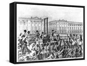 Execution in Revolution Square During the French Revolution, 18th Century-null-Framed Stretched Canvas