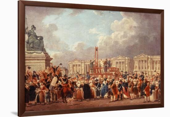 Execution in the Place de la Revolution, Paris, France-Pierre-Antoine Demachy-Framed Giclee Print