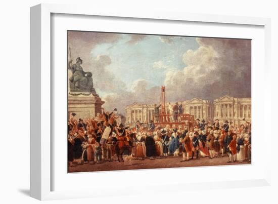 Execution in the Place de la Revolution, Paris, France-Pierre-Antoine Demachy-Framed Giclee Print