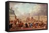 Execution in the Place de la Revolution, Paris, France-Pierre-Antoine Demachy-Framed Stretched Canvas