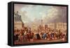 Execution in the Place de la Revolution, Paris, France-Pierre-Antoine Demachy-Framed Stretched Canvas